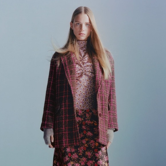 Zara Jackets & Blazers - NWT Zara Women Plaid Coat Jacket Blazer